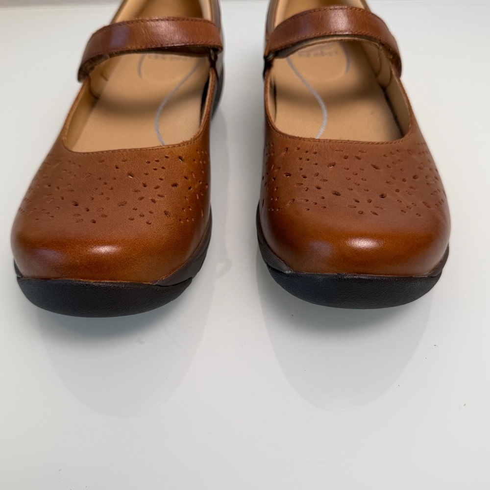 Dansko Stacy Women's Tan/Brown Leather Mary Jane Shoes Size 10.5/11 EU 41 - Picture 5 of 15